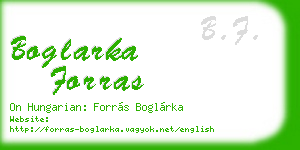 boglarka forras business card