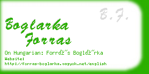 boglarka forras business card